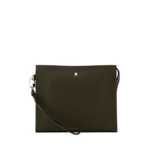 Montblanc Men Olive Green Leather Sartorial Clutch
